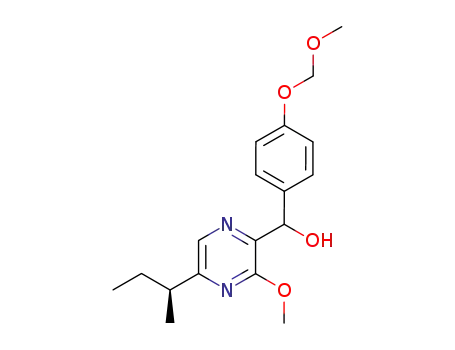 Molecular Structure of 136025-83-7 ((S)-(+)-sec-butyl-3-(α-hydroxy-p-methoxymethoxybenzyl)-2-methoxypyrazine)