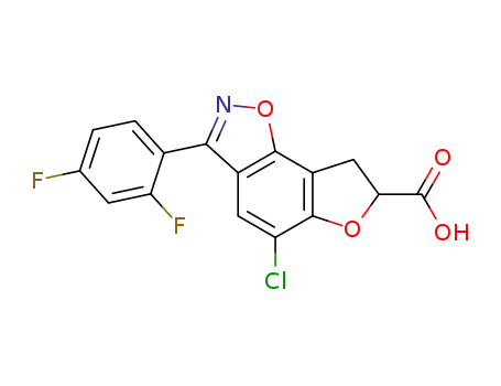 5-Chloro-3-(2,4-difluoro-phenyl)-7,8-dihydro-furo[3',2':3,4]benzo[1,2-d]isoxazole-7-carboxylic acid
