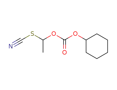 Molecular Structure of 117972-03-9 (cyclohexyl 1-thiocyanoethylcarbonate)