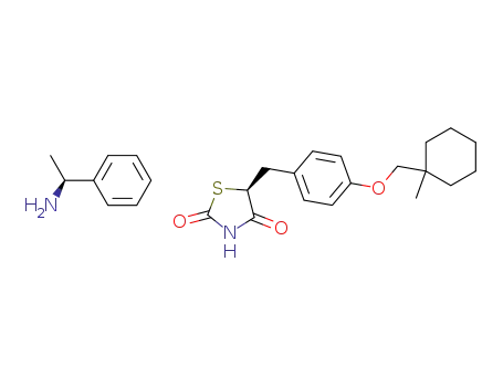 (-)-(5S)-<4-(1-methylcyclohexylmethoxy)benzyl>-2,4-thiazolidinedione 1-phenylethylamine salt
