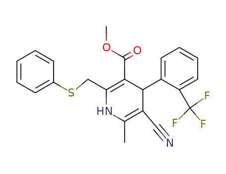 5-Cyano-6-methyl-2-phenylsulfanylmethyl-4-(2-trifluoromethyl-phenyl)-1,4-dihydro-pyridine-3-carboxylic acid methyl ester