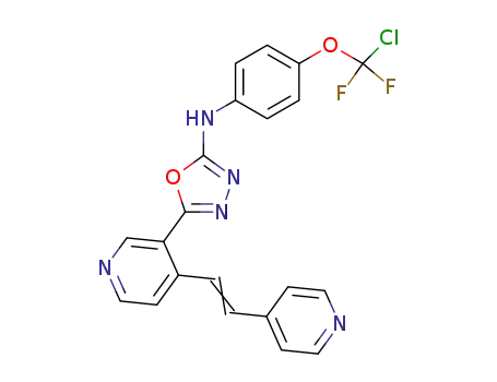 [4-(Chloro-difluoro-methoxy)-phenyl]-{5-[4-((E)-2-pyridin-4-yl-vinyl)-pyridin-3-yl]-[1,3,4]oxadiazol-2-yl}-amine