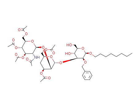 Octyl-O-(2-acetamido-3,4,6-tri-O-acetyl-2-desoxy-β-D-glucopyranosyl)-(1->2)-O-(3,6-di-O-acetyl-4-desoxy-α-D-lyxo-hexopyranosyl)-(1->3)-2-O-benzyl-β-D-mannopyranosid