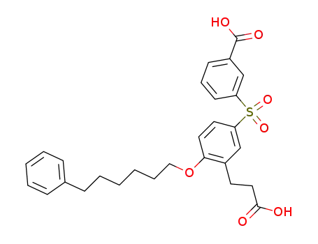 5-<(3-carboxyphenyl)sulfonyl>-2-<(6-phenylhexyl)oxy>benzenepropanoic acid