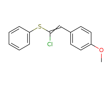 Molecular Structure of 59664-71-0 (Benzene, 1-[2-chloro-2-(phenylthio)ethenyl]-4-methoxy-)