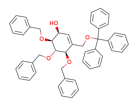 (1S,2S,3S,4R)-2,3,4-tri-O-benzyl-5-(trityloxymethyl)-5-cyclohexene-1,2,3,4-tetrol