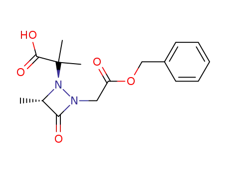 2-<((benzyloxy)carbonyl)methyl>-1-(2-carboxyprop-2-yl)-4-methyl-1,2-diazetidin-3-one