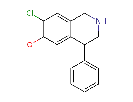 Molecular Structure of 115514-79-9 (7-chloro-6-methoxy-4-phenyl-1,2,3,4-tetrahydroisoquinoline)