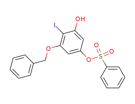1,3-Benzenediol, 4-iodo-5-(phenylmethoxy)-, 1-benzenesulfonate