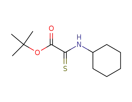 Molecular Structure of 130293-08-2 (Acetic acid, (cyclohexylamino)thioxo-, 1,1-dimethylethyl ester)