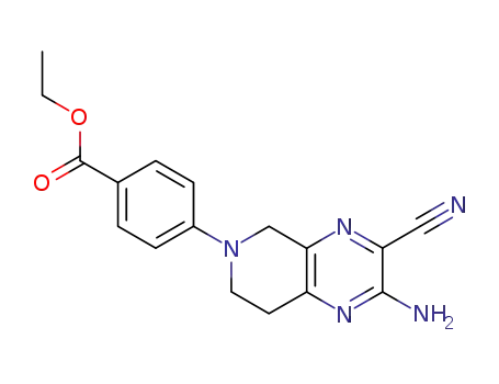 2-amino-6-(4-carbethoxyphenyl)-3-cyano-5,6,7,8-tetrahydropyrido<4,3-b>pyrazine