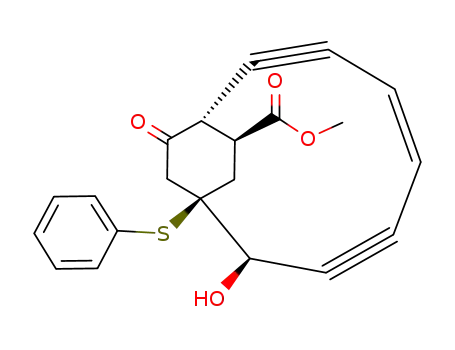 (Z)-(1R,2R,9S,10S)-2-Hydroxy-13-oxo-1-phenylsulfanyl-bicyclo[7.2.2]tridec-5-ene-3,7-diyne-10-carboxylic acid methyl ester