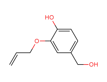 Molecular Structure of 756525-88-9 (Benzenemethanol, 4-hydroxy-3-(2-propenyloxy)- (9CI))