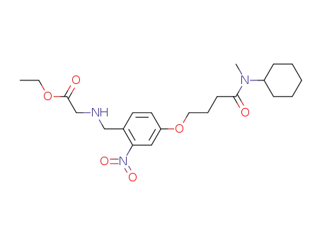 {4-[3-(Cyclohexyl-methyl-carbamoyl)-propoxy]-2-nitro-benzylamino}-acetic acid ethyl ester