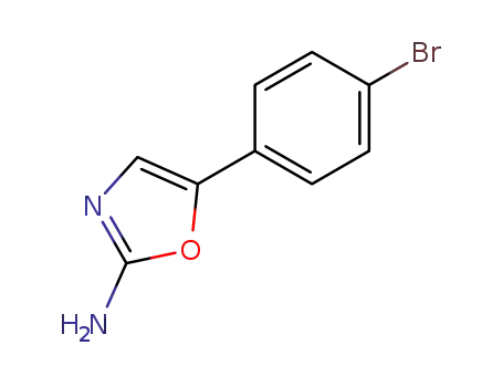 Molecular Structure of 6826-26-2 (5-(4-Bromophenyl)oxazol-2-amine)