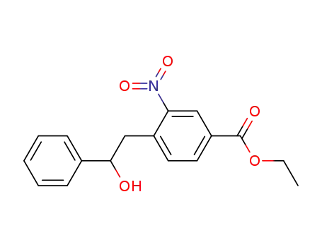 Molecular Structure of 149913-80-4 (α-phenyl-4-ethoxycarbonyl-2-nitrophenethyl alcohol)
