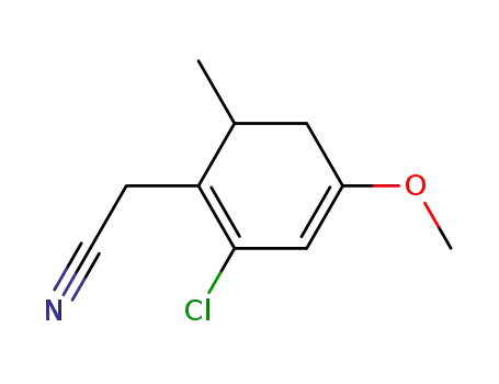 (2-Chloro-4-methoxy-6-methyl-cyclohexa-1,3-dienyl)-acetonitrile