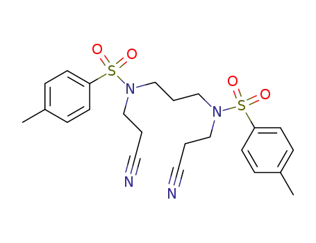 Molecular Structure of 87265-92-7 (Benzenesulfonamide,
N,N'-1,3-propanediylbis[N-(2-cyanoethyl)-4-methyl-)