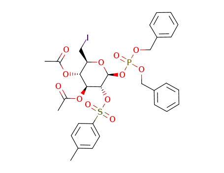 3,4-di-O-acetyl-6-deoxy-6-iodo-2-O-tosyl-β-D-glucopyranose 1-(dibenzyl phosphate)