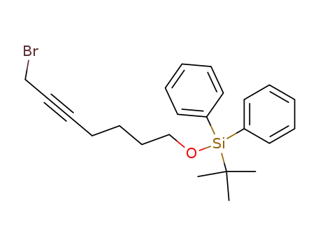 Molecular Structure of 125010-62-0 (1-bromo-7-tert-butyldiphenylsilyloxy-2-heptyne)