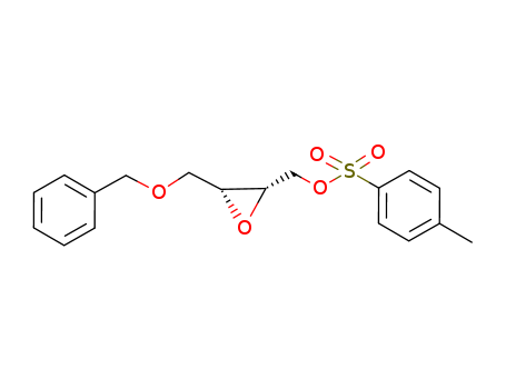 Molecular Structure of 113426-91-8 (Oxiranemethanol, 3-[(phenylmethoxy)methyl]-,
4-methylbenzenesulfonate, (2S,3R)-)
