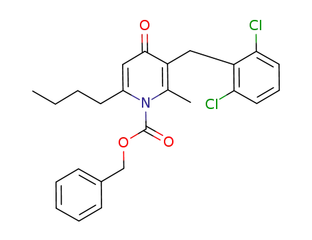 1(4H)-Pyridinecarboxylic acid,
6-butyl-3-[(2,6-dichlorophenyl)methyl]-2-methyl-4-oxo-, phenylmethyl
ester