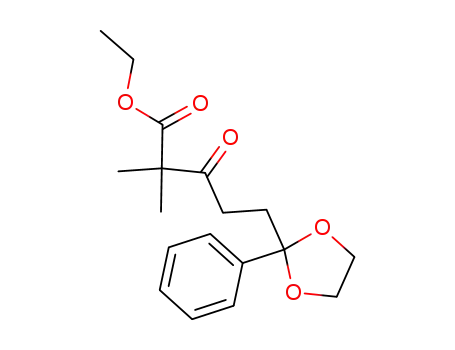 ethyl 6,6-ethylenedioxy-6-phenyl-2,2-dimethyl-3-oxohexanoate