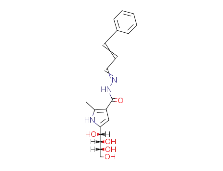 2-Methyl-5-((1R,2S,3R)-1,2,3,4-tetrahydroxy-butyl)-1H-pyrrole-3-carboxylic acid [(E)-3-phenyl-prop-2-en-(E)-ylidene]-hydrazide