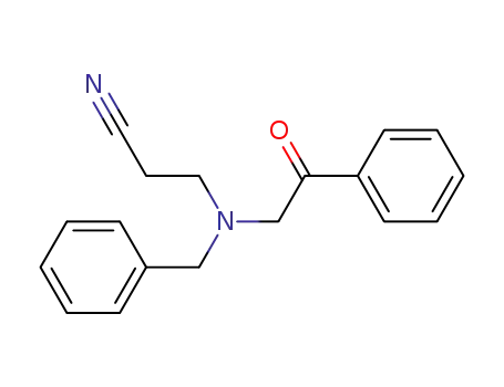 Molecular Structure of 80896-11-3 (Propanenitrile, 3-[(2-oxo-2-phenylethyl)(phenylmethyl)amino]-)