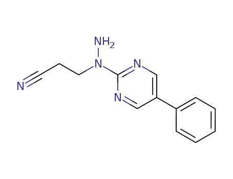 Molecular Structure of 114997-73-8 (3-[1-(5-phenyl-2-pyrimidinyl)hydrazino]propanenitrile)