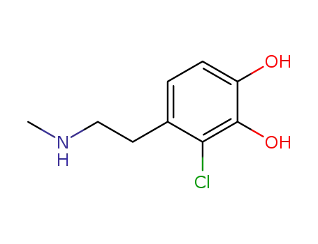 Molecular Structure of 102851-71-8 (1,2-Benzenediol, 3-chloro-4-[2-(methylamino)ethyl]- (9CI))