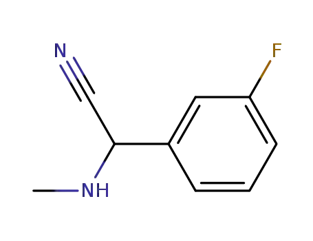 벤젠아세토니트릴, 3-플루오로-알파-(메틸아미노)-(9CI)