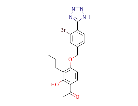 1-{4-[3-Bromo-4-(1H-tetrazol-5-yl)-benzyloxy]-2-hydroxy-3-propyl-phenyl}-ethanone