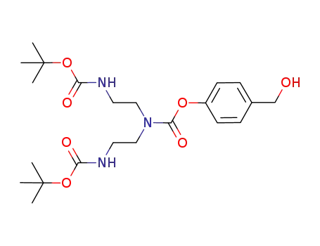 10-Oxa-2,5,8-triazadodecanoic acid,
5-[[4-(hydroxymethyl)phenoxy]carbonyl]-11,11-dimethyl-9-oxo-,
1,1-dimethylethyl ester