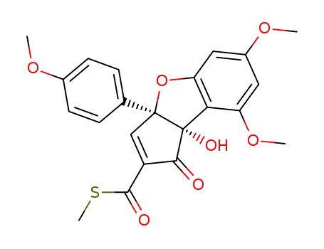 (3aS,8bS)-8b-Hydroxy-6,8-dimethoxy-3a-(4-methoxy-phenyl)-1-oxo-3a,8b-dihydro-1H-benzo[b]cyclopenta[d]furan-2-carbothioic acid S-methyl ester