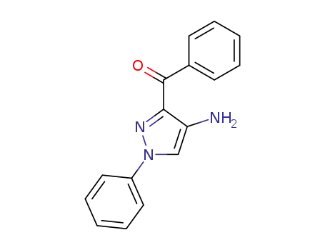 Molecular Structure of 64299-24-7 (Methanone, (4-amino-1-phenyl-1H-pyrazol-3-yl)phenyl-)