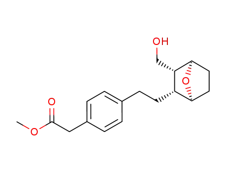 <1S-1α,2α,3α,4α>-4-<2-<3-(hydroxymethyl)-7-oxabicyclo<2.2.1>hept-2-yl>ethyl>benzeneacetic acid, methyl ester