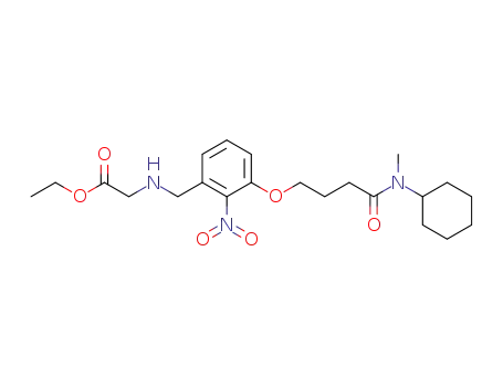 {3-[3-(Cyclohexyl-methyl-carbamoyl)-propoxy]-2-nitro-benzylamino}-acetic acid ethyl ester