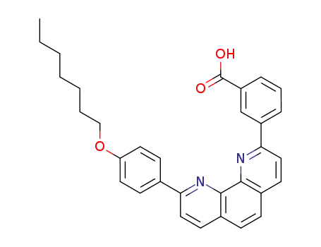 Benzoic acid, 3-[9-[4-(heptyloxy)phenyl]-1,10-phenanthrolin-2-yl]-