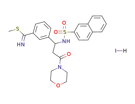 3-[3-Morpholin-4-yl-1-(naphthalene-2-sulfonylamino)-3-oxo-propyl]-thiobenzimidic acid methyl ester; hydriodide