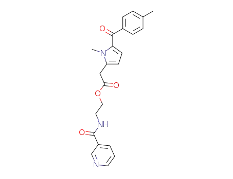 Molecular Structure of 761415-92-3 ([1-methyl-5-(4-methyl-benzoyl)-1<i>H</i>-pyrrol-2-yl]-acetic acid 2-[(pyridine-3-carbonyl)-amino]-ethyl ester)