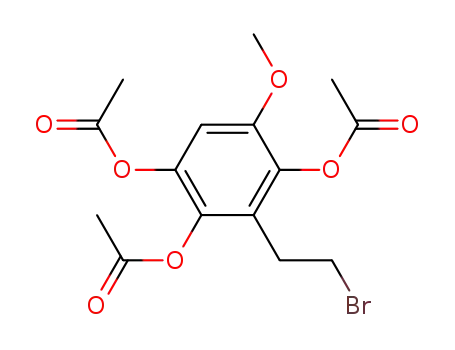 Acetic acid 3,6-diacetoxy-2-(2-bromo-ethyl)-4-methoxy-phenyl ester