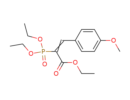 2-Propenoic acid, 2-(diethoxyphosphinyl)-3-(4-methoxyphenyl)-, ethyl ester