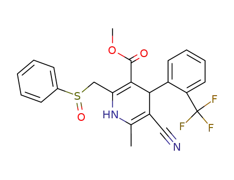2-Benzenesulfinylmethyl-5-cyano-6-methyl-4-(2-trifluoromethyl-phenyl)-1,4-dihydro-pyridine-3-carboxylic acid methyl ester