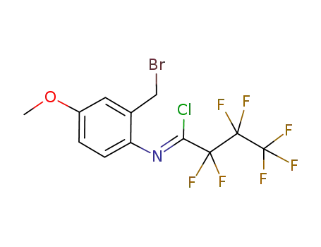 (1Z)-N-[2-(Bromomethyl)-4-methoxyphenyl]-2,2,3,3,4,4,4-heptafluorobutanimidoyl chloride