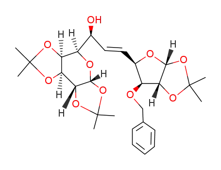 3-O-benzyl-5-deoxy-5-C-<(E)-7-deoxy-1,2:3,4-di-O-isopropylidene-L-glycero-α-D-galacto-heptopyranos-7-ylidene>-1,2-O-isopropylidene-α-D-xylofuranose