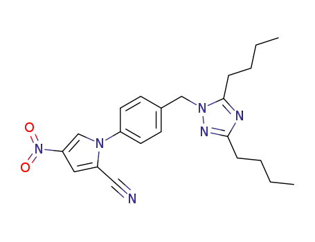1-[4-(3,5-Dibutyl-[1,2,4]triazol-1-ylmethyl)-phenyl]-4-nitro-1H-pyrrole-2-carbonitrile