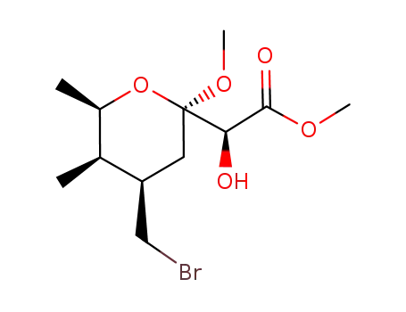 methyl (αS,2R,4R,5R,6R)-4-(bromomethyl)tetrahydro-α-hydroxy-2-methoxy-5,6-dimethyl-2H-pyran-2-acetate