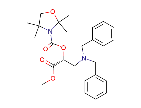 methyl (R)-(-)-3-(N,N-dibenzylamino)-2-[(2,2,4,4-tetramethyl-1,3-oxazolidine-3-carbonyl)oxy]propanoate