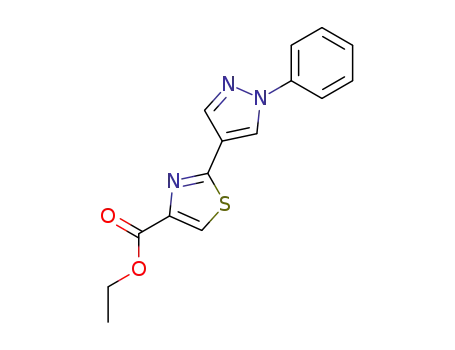 4-Thiazolecarboxylic acid, 2-(1-phenyl-1H-pyrazol-4-yl)-, ethyl ester